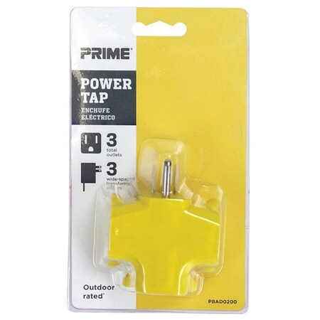 Prime Wire & Cable ADAPTER 3 OUT 15A YLW PBAD0200